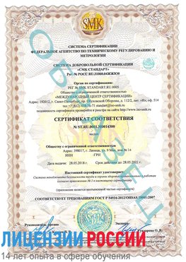 Образец сертификата соответствия Нерехта Сертификат OHSAS 18001